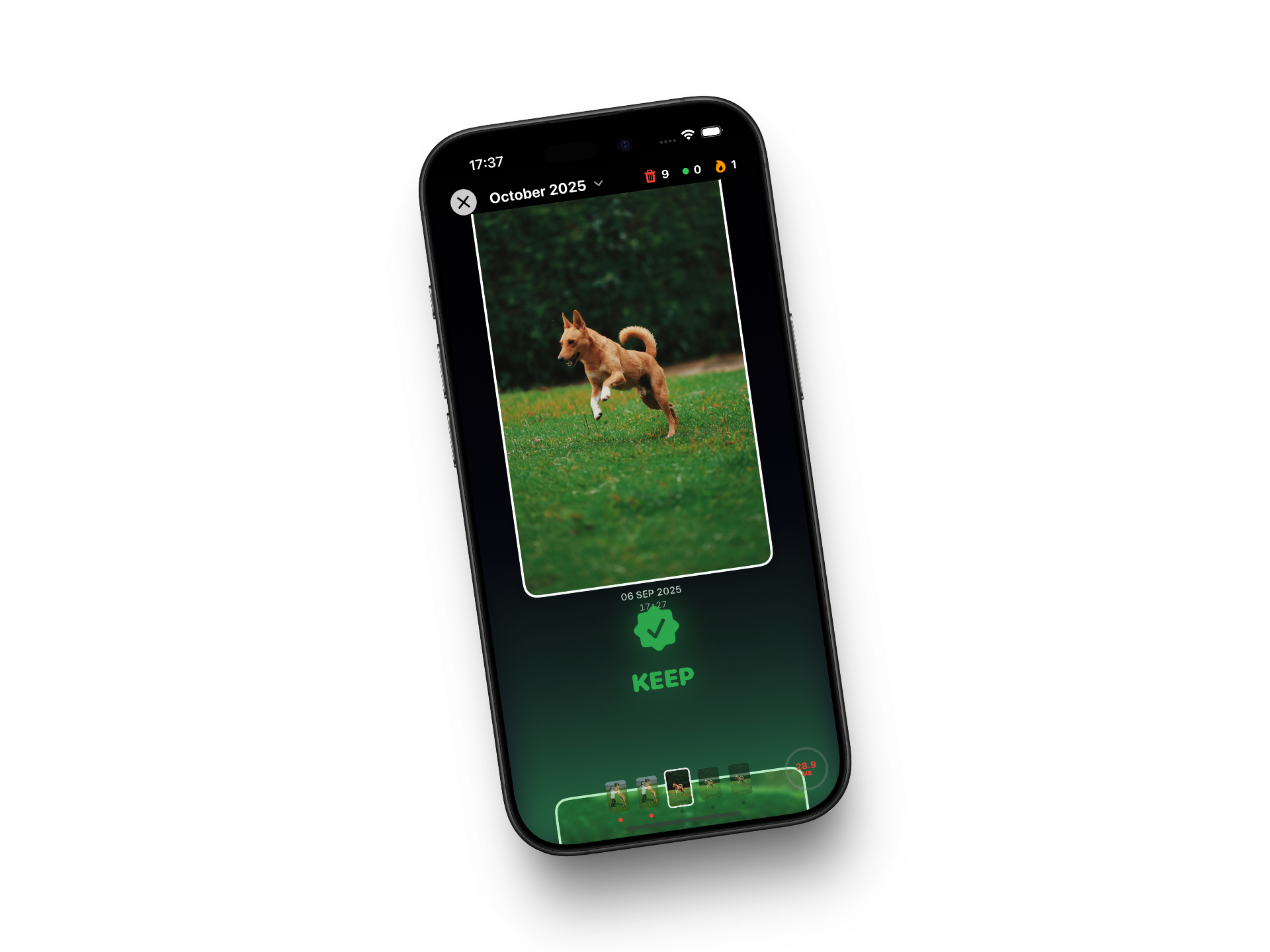 BANG app screenshot — Keep